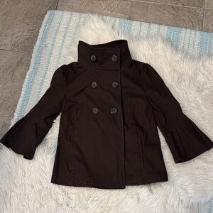 Old Navy Women's Dark Brown Pea Coat